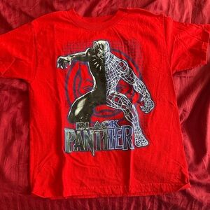 Marvel Black Panther red graphic T-shirt